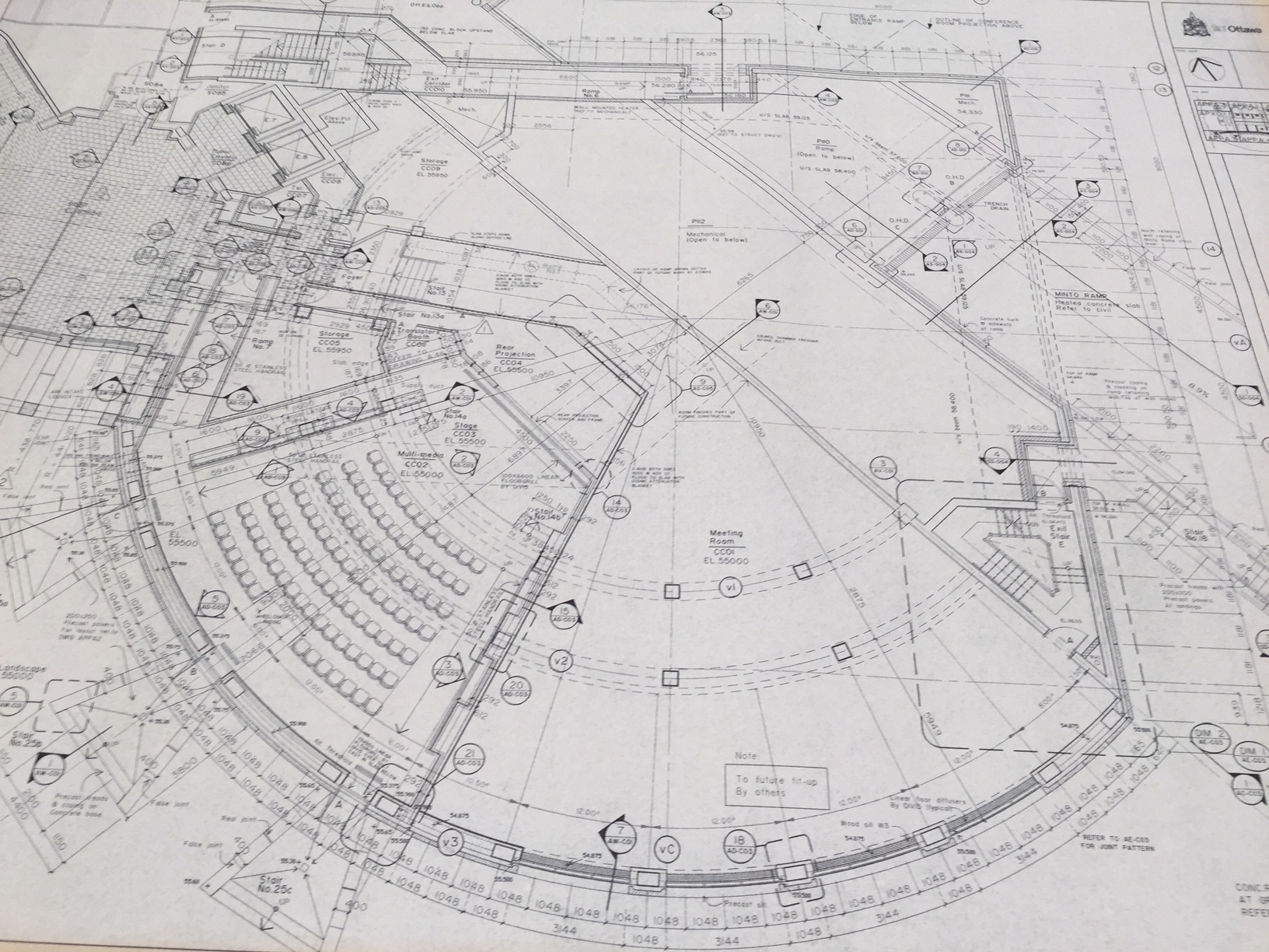 Ottawa City Hall - Safdie - Council Chamber park level