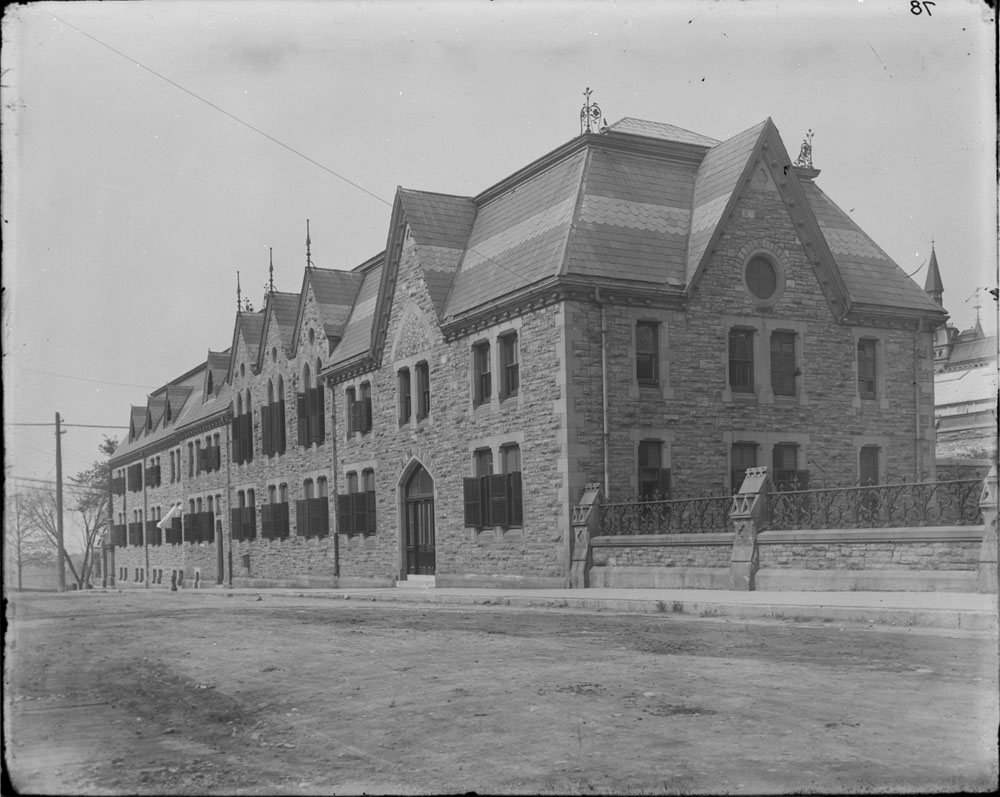 Black and White photo of former Supreme Court building, in the Gothic style