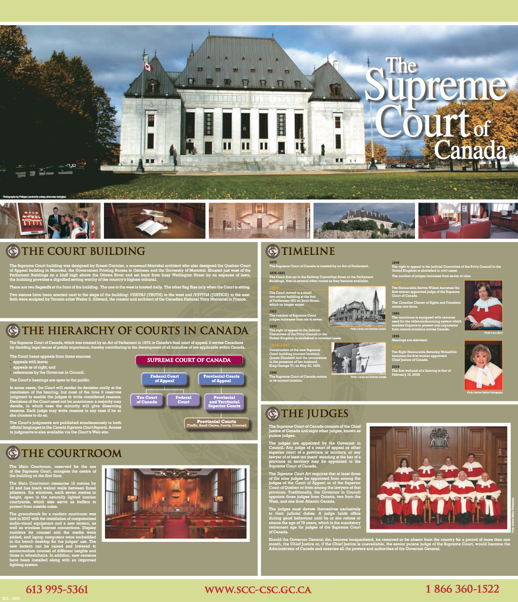 Supreme Court of Canada Brochure 