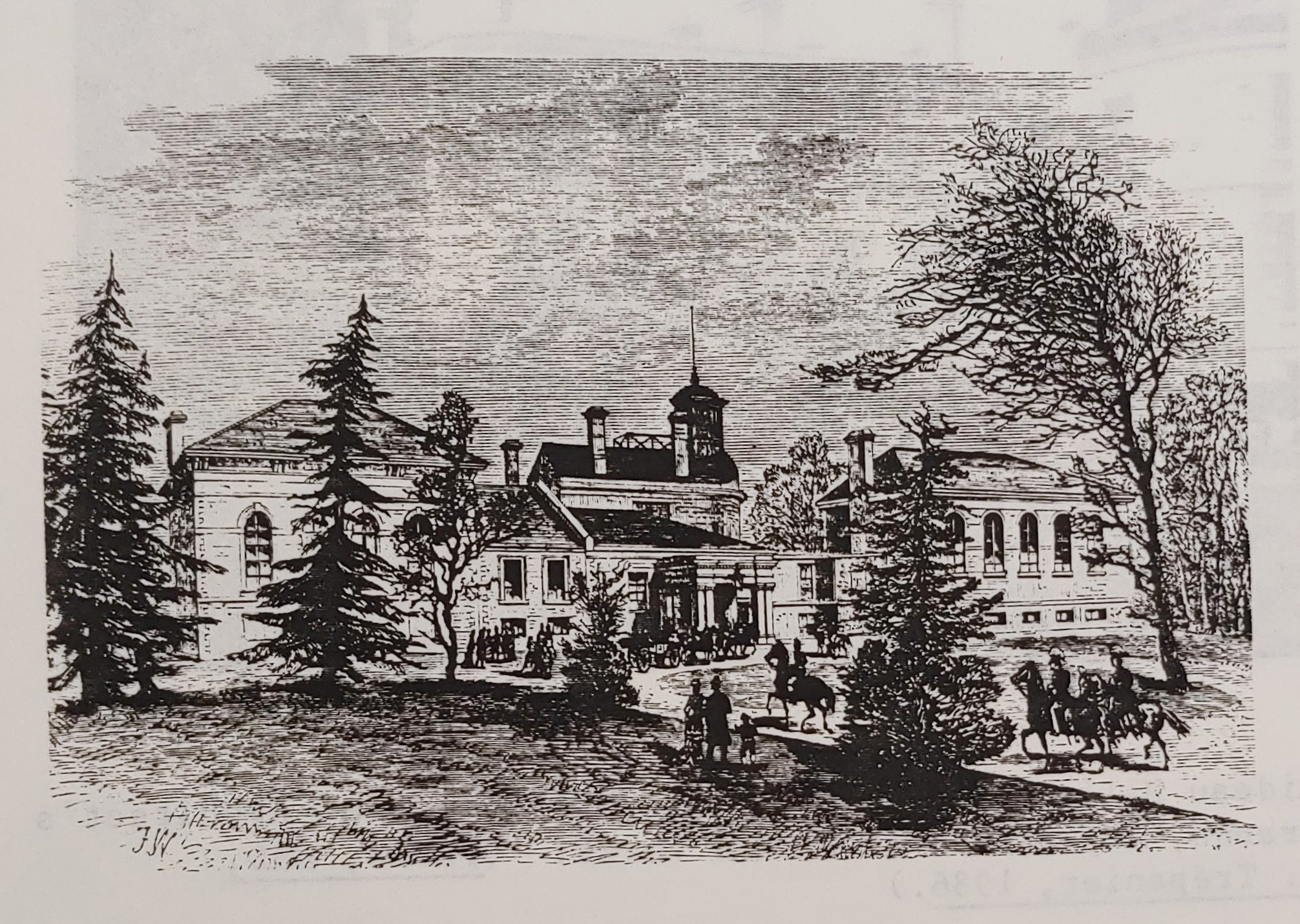 Rideau Hall, drawing from 1878, Illustrated London News, 7 December 1878 FHBRO pg 119 plate 12