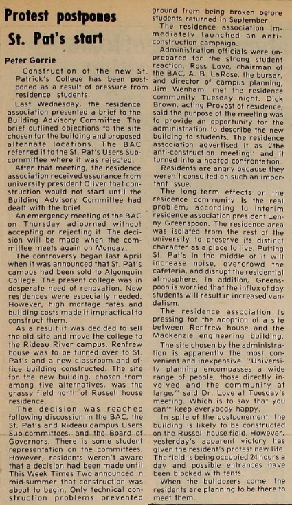 Charlatan Clipping Sept 22, 1972, pg7