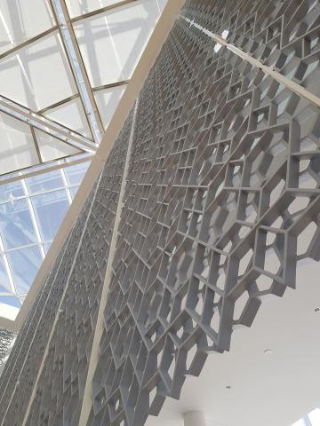 Detail of the panels used in the Atrium