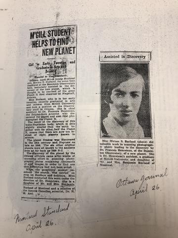 Article on new planet discoveries by Miriam S. Burland.