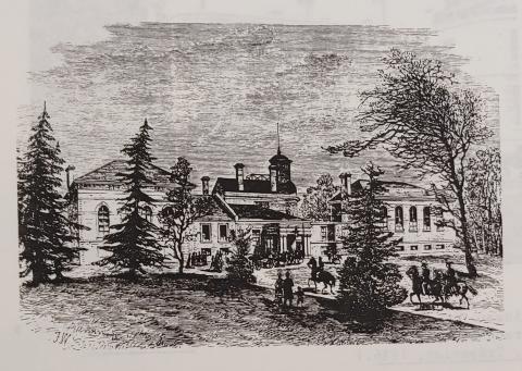 Rideau Hall, drawing from 1878, Illustrated London News, 7 December 1878 FHBRO pg 119 plate 12