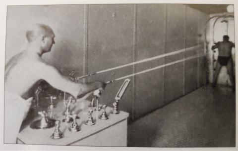 Chateau Laurier Theraputic Department, Scotch Douche (Middle Right), ca.1930. Chisholm, 2001, Castles of the North - Canada's Grand Hotels, p.182