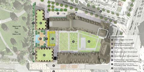 Displays the rear proposed additions in relation to the surroudning environment