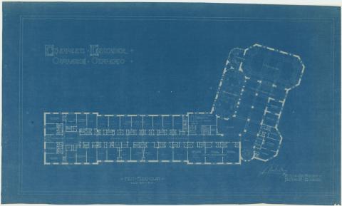 Chateau Laurier First Floor Plan, 1909, B. L. Gilbert, Ross and Macfarlane, e010994564-v8 Library and Archives Canada